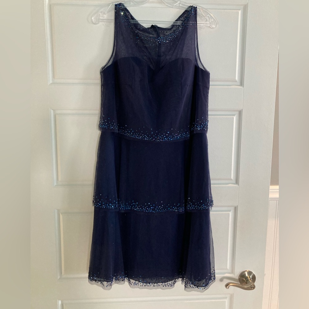 CRUISE Wear Dress w’ Flounces/Rhinestones